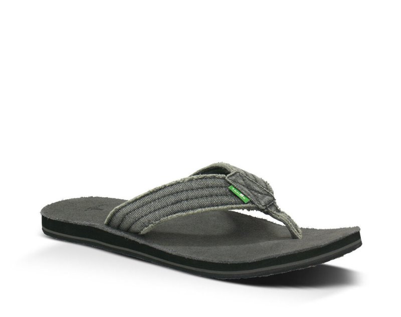 Sanuk Fraid Not Men's Flip Flops Grey | Canada 251CTV